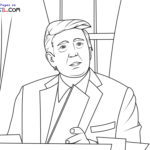 Raskrasil.com-Donald-Trump-in-rhe-White-House-Coloring-Page