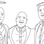 Raskrasil.com-Donald-Trump with-Dana-White-and-Joe-Rogan-Coloring-Page