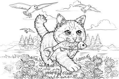 Cat Coloring Pages | Free Printables