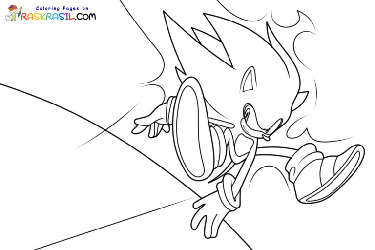Coloriage Super Sonic à imprimer