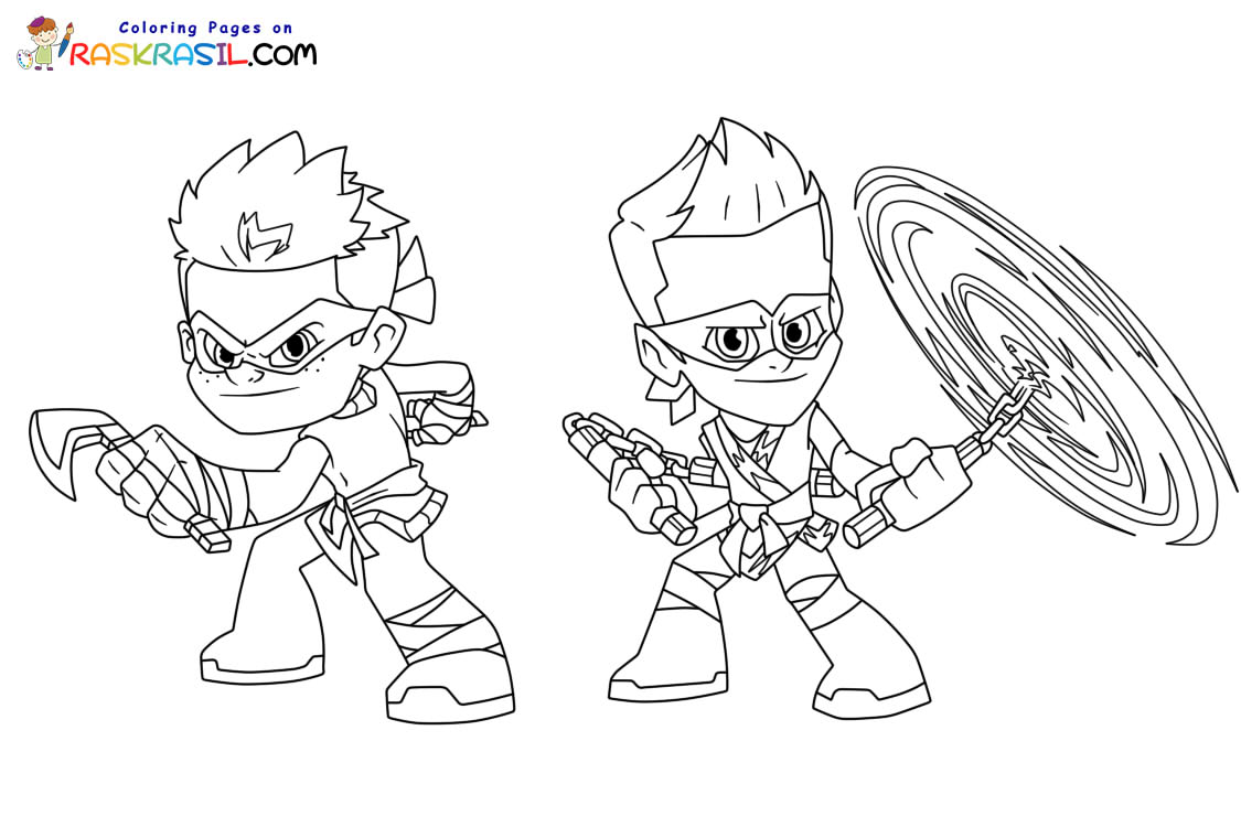 Ninja Kidz Coloring Pages | Free Printables