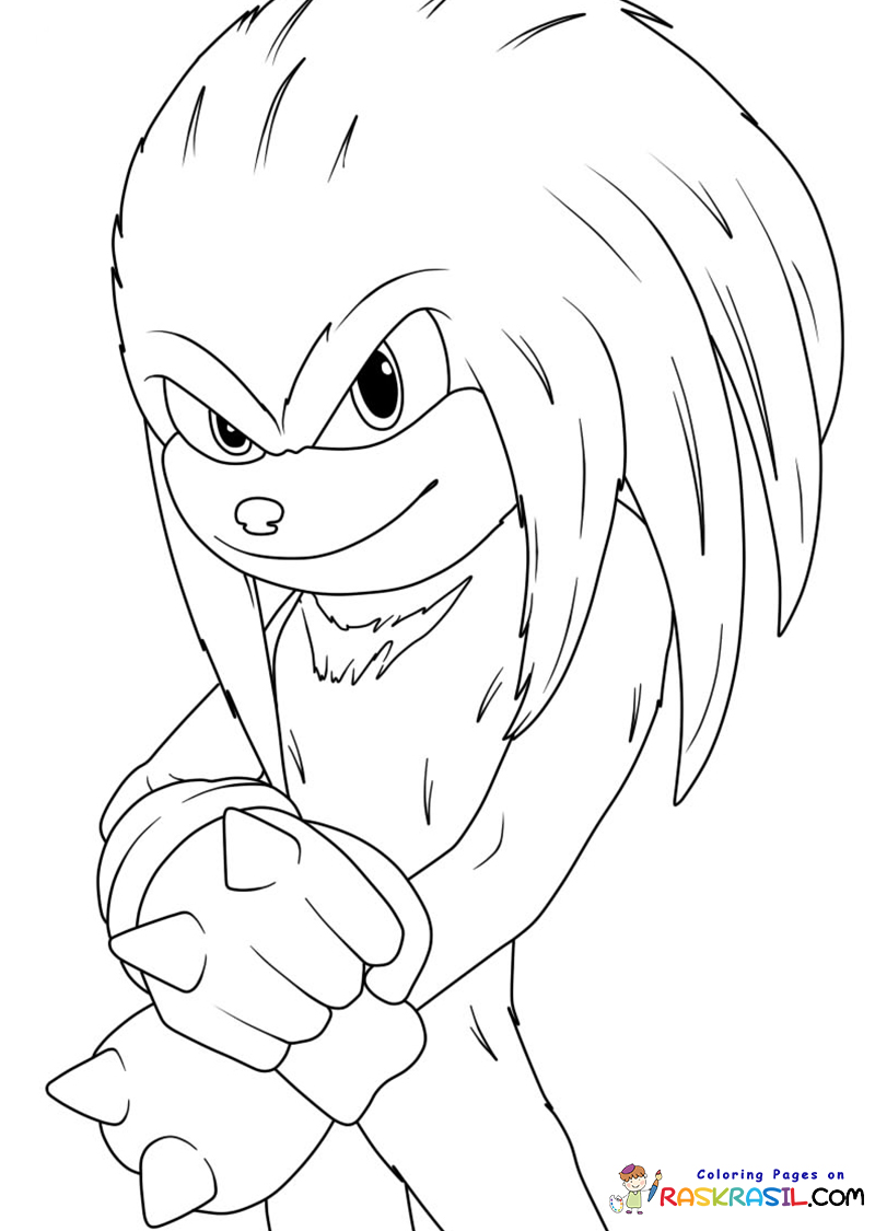 Raskrasil.com-New-Coloring-Page-Knuckles-The-Echidna