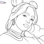 Raskrasil.com-Billie-Eilish-Coloring-Page