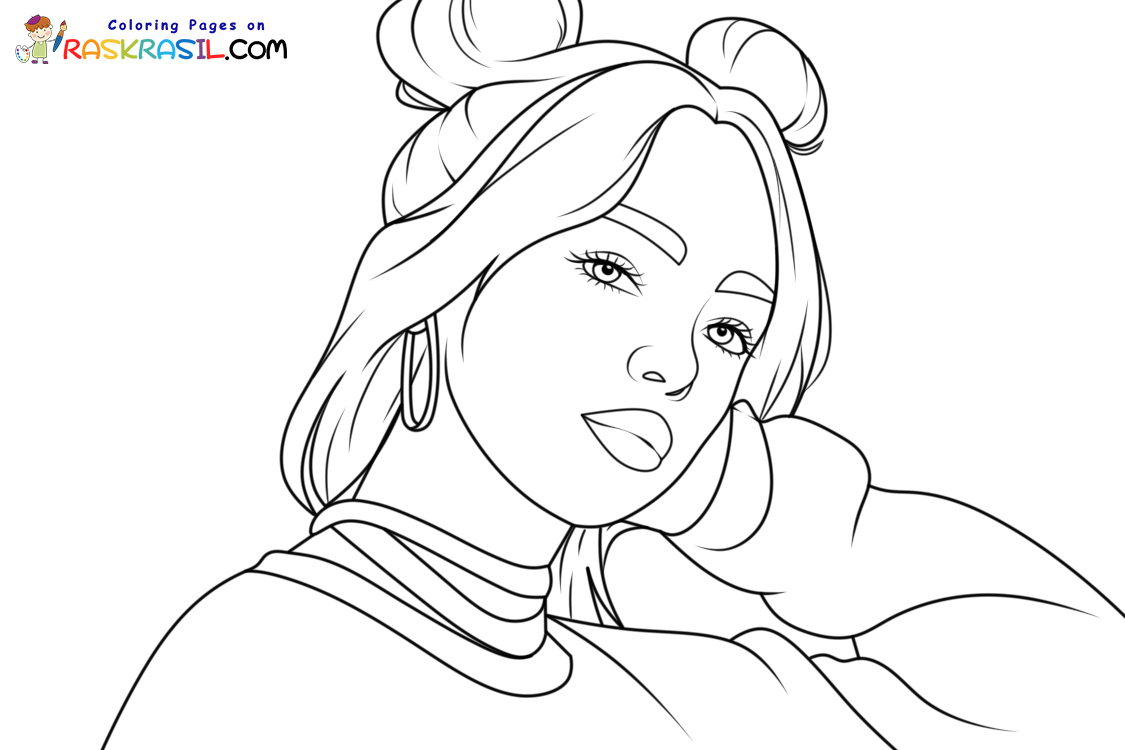 Raskrasil.com-Billie-Eilish-Coloring-Page