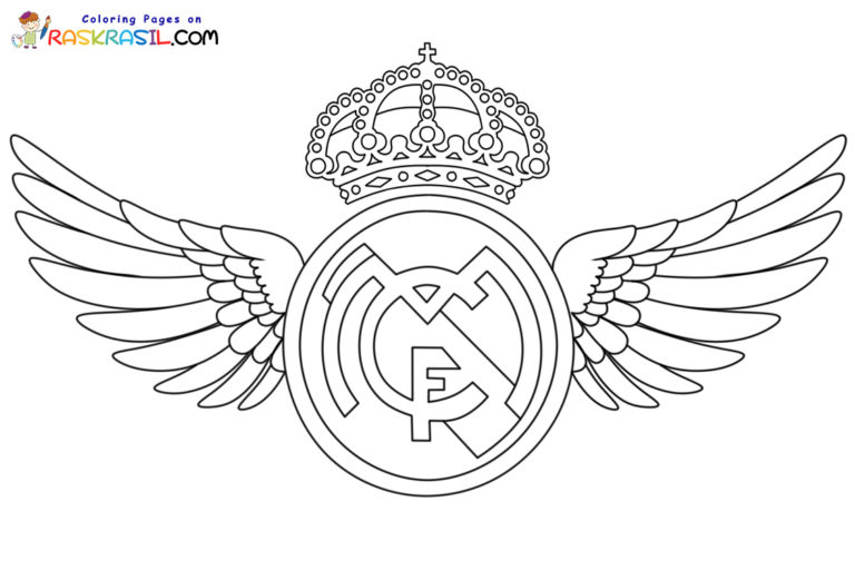 Coloriage Real Madrid Gratis Logo Real Madrid Imprimer GZNQ
