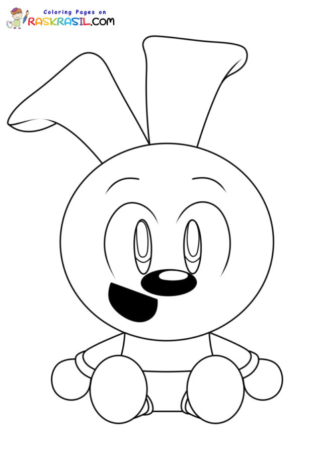 Riggy The Rabbit Monkey Coloring Pages | Free Printables