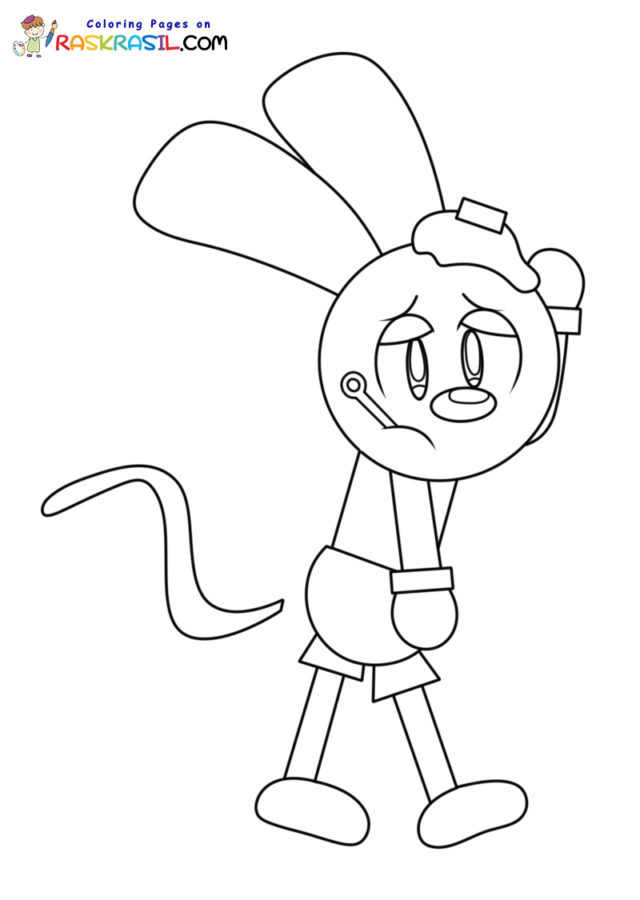 Riggy The Rabbit Monkey Coloring Pages | Free Printables