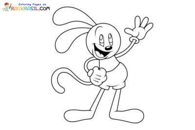 Riggy The Rabbit Monkey Coloring Pages | Free Printables
