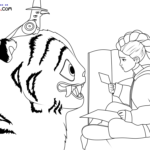 Raskrasil.com-KPop-Demon-Hunters-Coloring-Page-Derpy-Tiger-and-Rumi