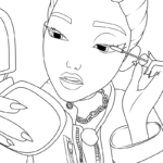 Raskrasil.com-KPop-Demon-Hunters-Coloring-Page-Rumi-1