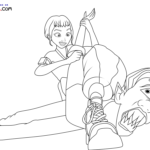 Raskrasil.com-KPop-Demon-Hunters-Coloring-Page-Zoey-and-Demon