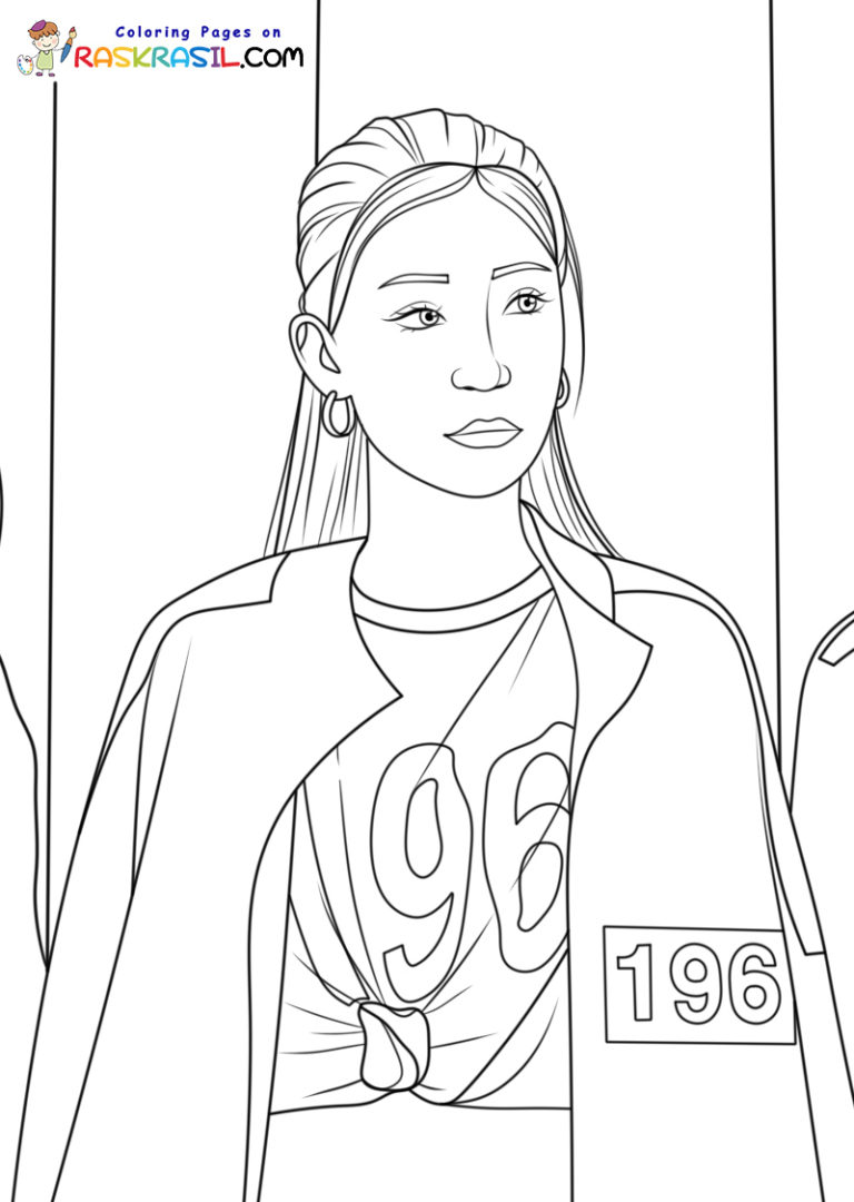 Coloriage Squid Game 3 à imprimer