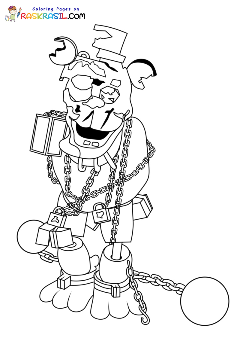 Raskrasil.com-Great-Escape-Golden-Freddy-Coloring-Page