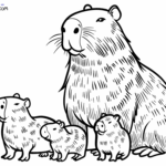 Raskrasil.com-Capybara-Family-Coloring-Page