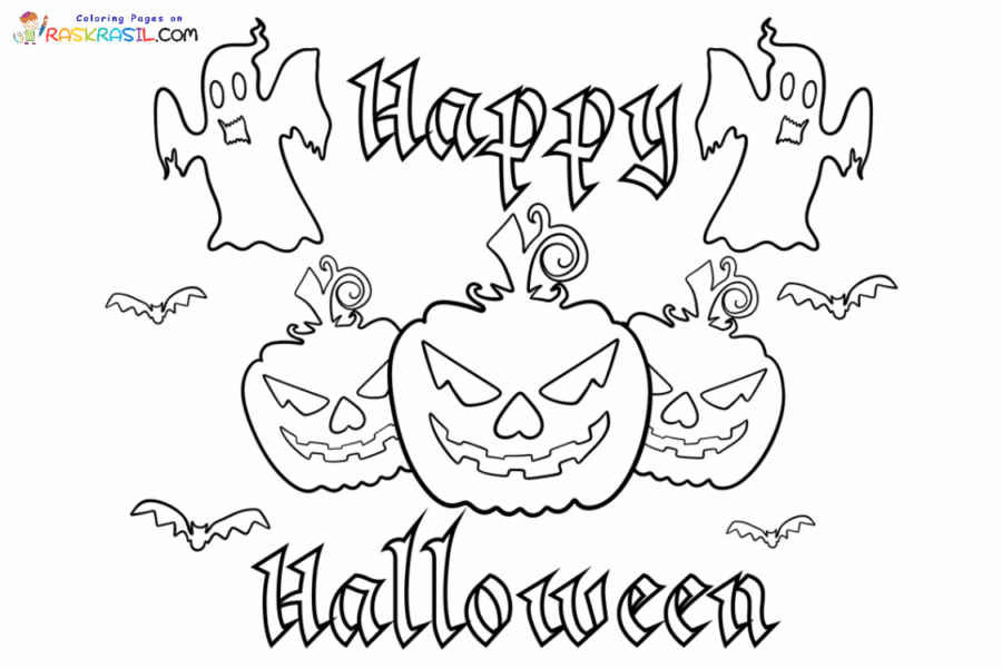 Kleurplaten Halloween | Afbeeldingen om in te kleuren