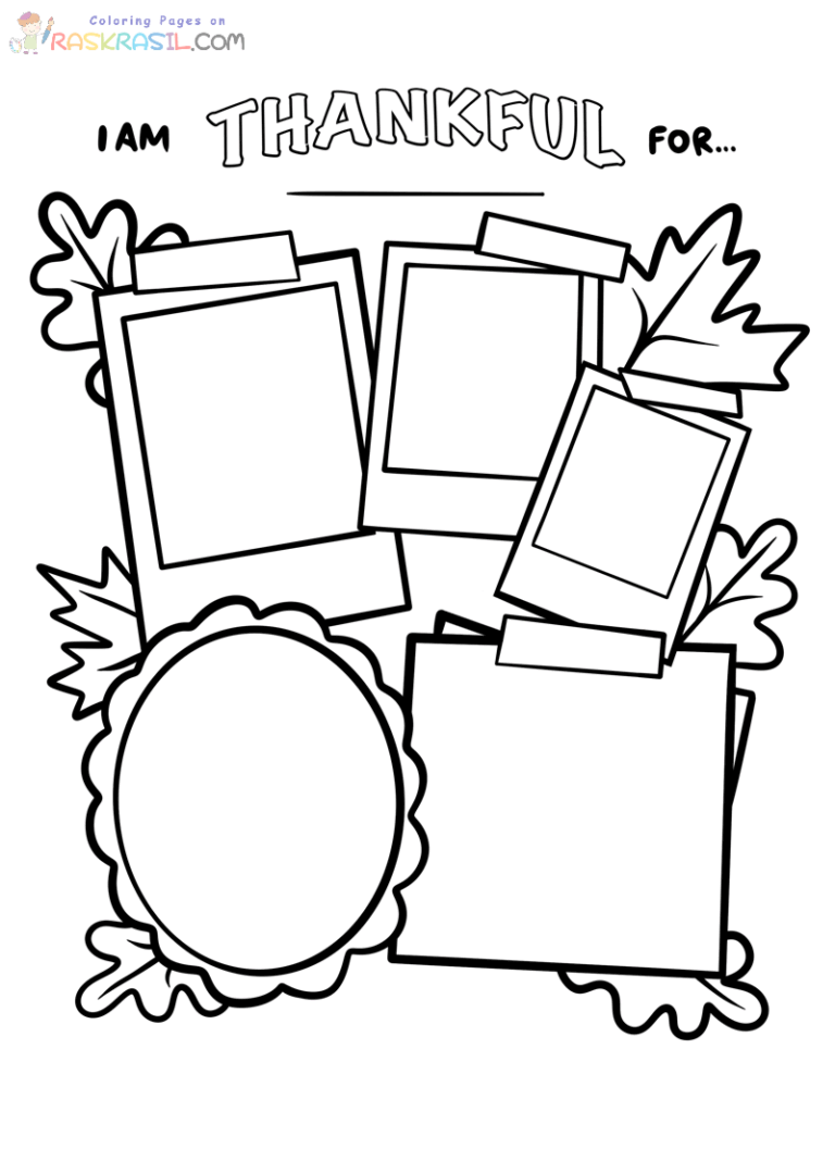 I Am Thankful for Coloring Pages | Free Printables