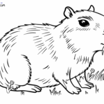Raskrasil.com-The-capybara-eats-grass-Coloring-Page
