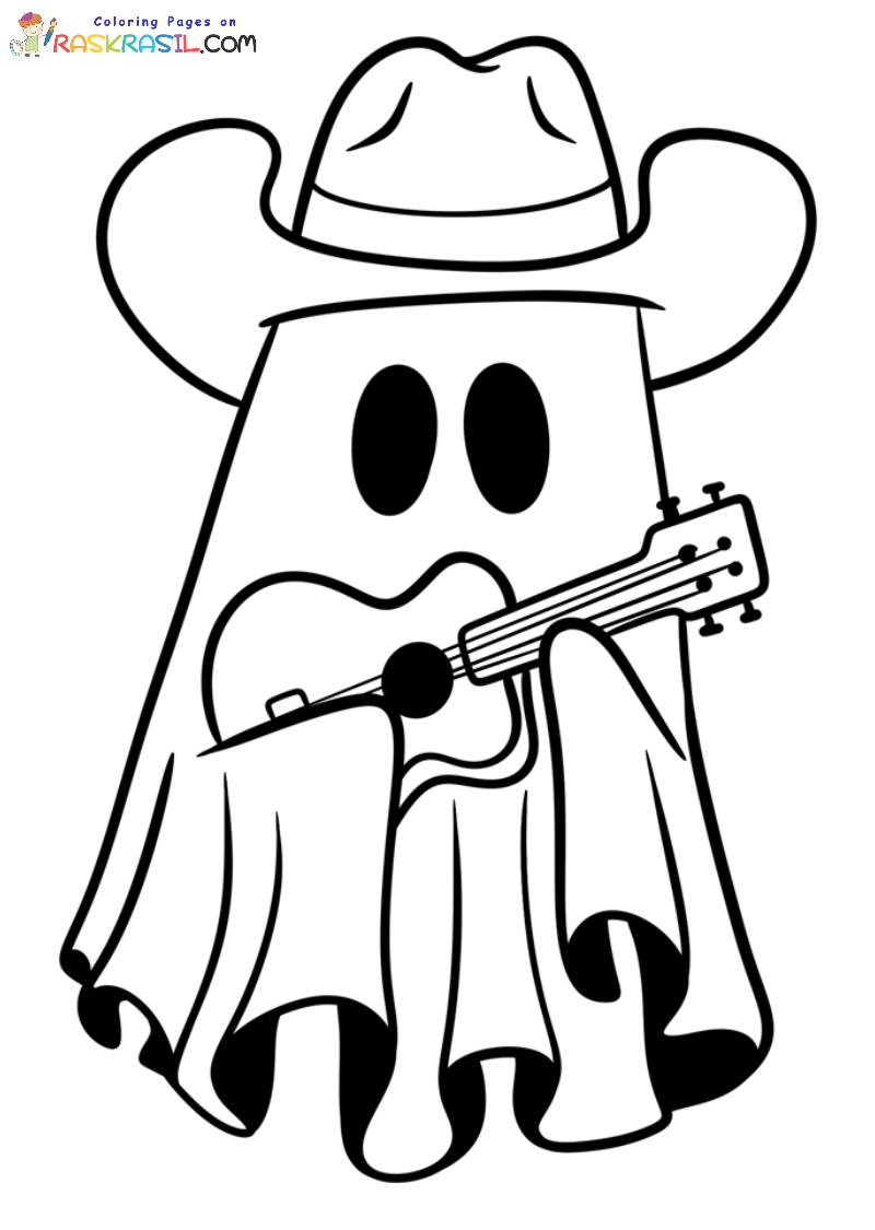 Raskrasil.com-Coloring-Page-Ghosts-with-Ukuleles