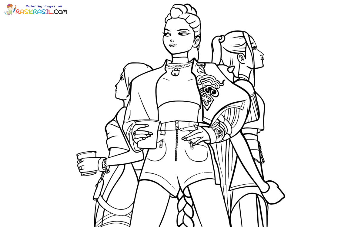 Raskrasil.com-Coloring-Pages-KPop-Demon-Hunters-Rumi-Zoey-and-Mira