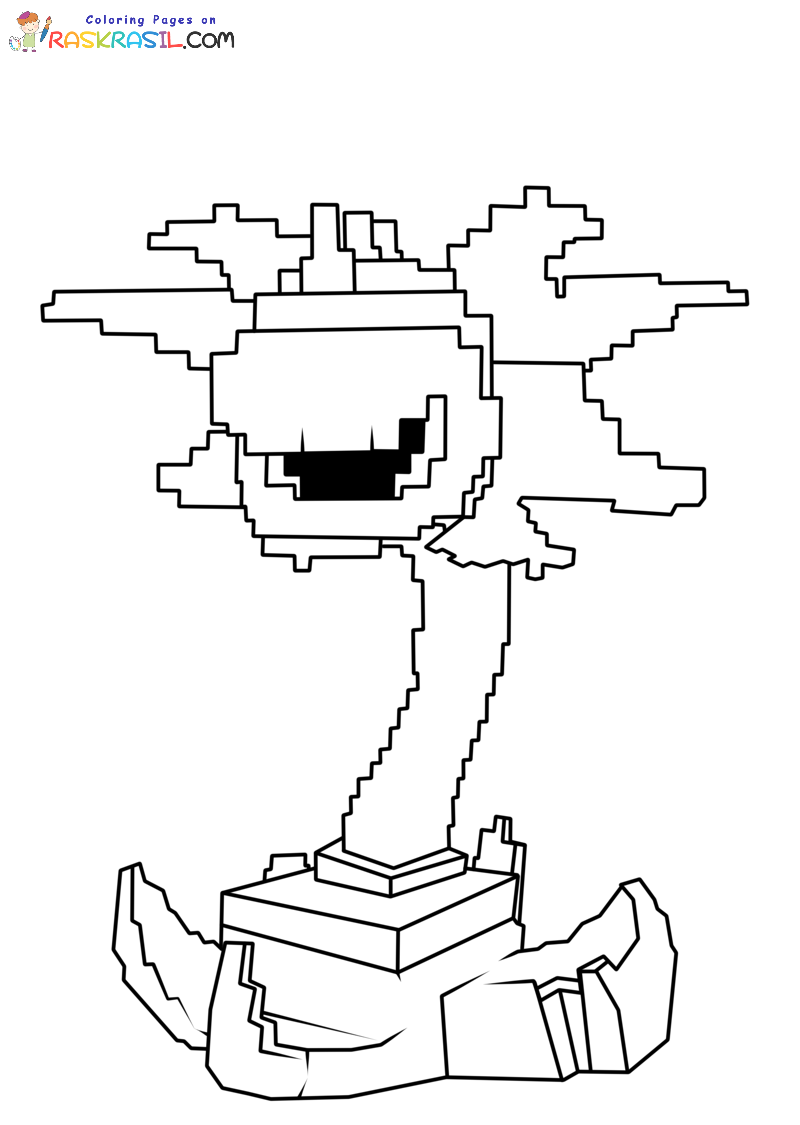 Coloriage Plants Vs Brainrots à imprimer