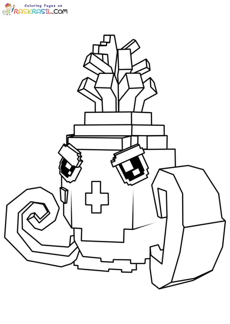 Coloriage Plants Vs Brainrots à imprimer