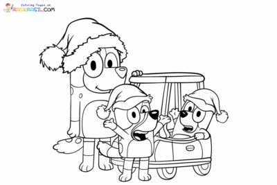 Bluey Jul Målarbilder