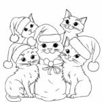 Raskrasil.com-Christmas-Cat-Coloring-Pages-Five-Cats-for-Christmas
