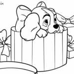 Raskrasil.com-Christmas-Coloring-Page-A-Puppy-as-a-Gift
