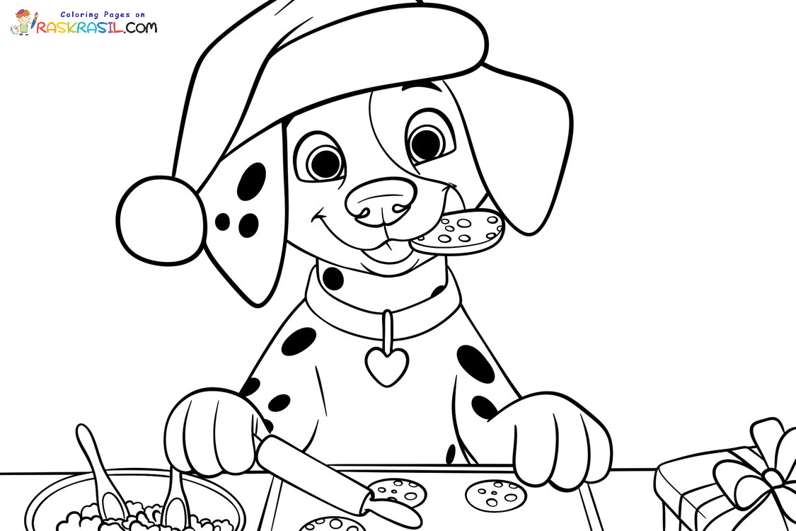 Raskrasil.com-Christmas-Coloring-Page-A-Puppy-for-Christmas