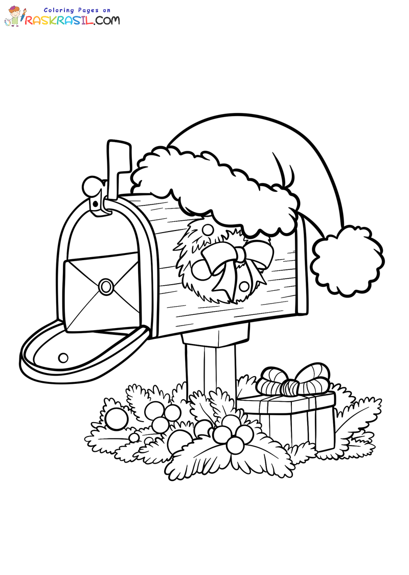 Raskrasil.com-Christmas-Coloring-Page-Mailbox