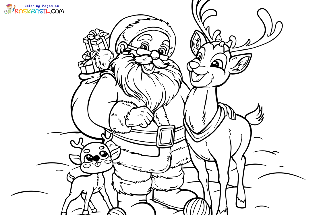 Розмальовки на Різдво для друку