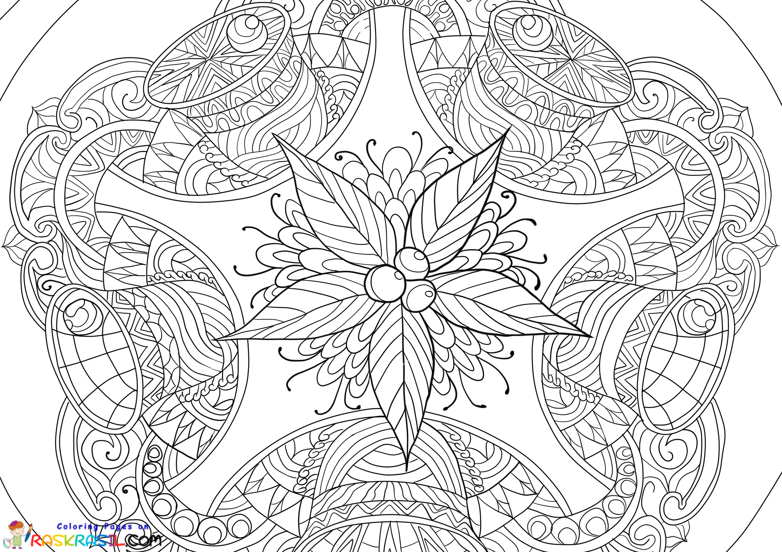 Raskrasil.com-Christmas-Mandala-Coloring-Pages-1