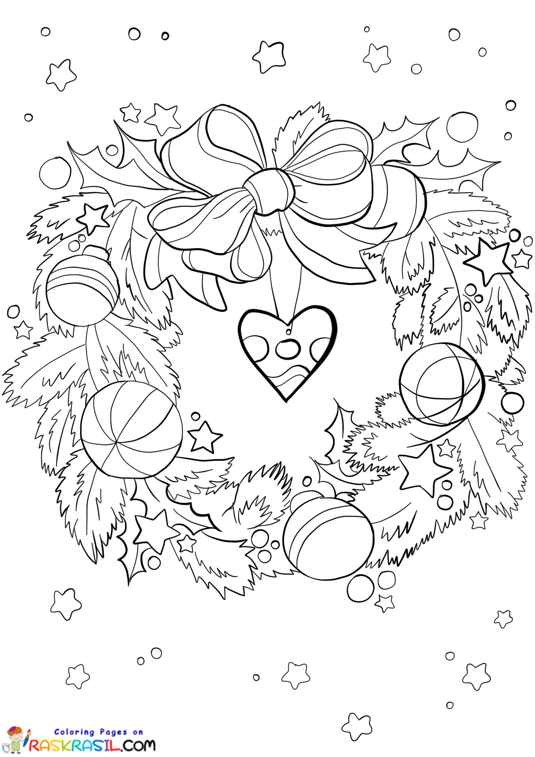 Raskrasil.com-Christmas-Wreath-Coloring-Pages-1