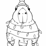 Raskrasil.com-Coloring-Page-of-Capybara-Wrapped-in-Christmas-Lights