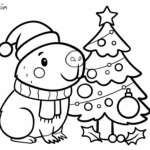 Raskrasil.com-Coloring-Page-of-Capybara-near-the-Christmas-Tree