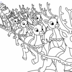 Raskrasil.com-A-flock-of-reindeer-are-carrying-Santa-Coloring-Page