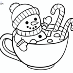 Raskrasil.com-Coloring-Page-Candy-Cane-from-a-Mug-of-Hot-Chocolate-with-a-Snowman