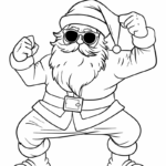 Raskrasil.com-Coloring-Page-Cool-Santa