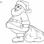 Raskrasil.com-Coloring-Page-Santa-with-a-sack-of-gifts