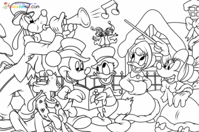 Disney Christmas Coloring Pages | Free Printables