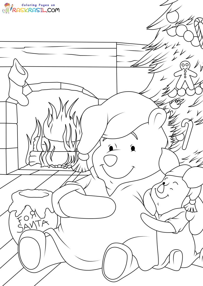 Raskrasil.com-Disney-Christmas-Coloring-Pages-Winnie-the-Pooh-and-Piglet