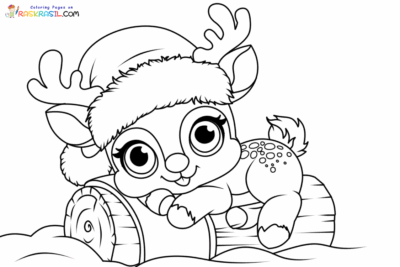 순록 색칠공부 도안 무료 프린트