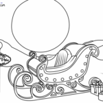 Disegni di Slitta di Babbo Natale da Colorare