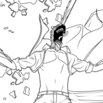 Kleurplaten Chainsaw Man