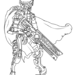 Raskrasil.com-Robots-Coloring-Pages-A-Robot-in-a-Cloak-with-a-cool-Gun