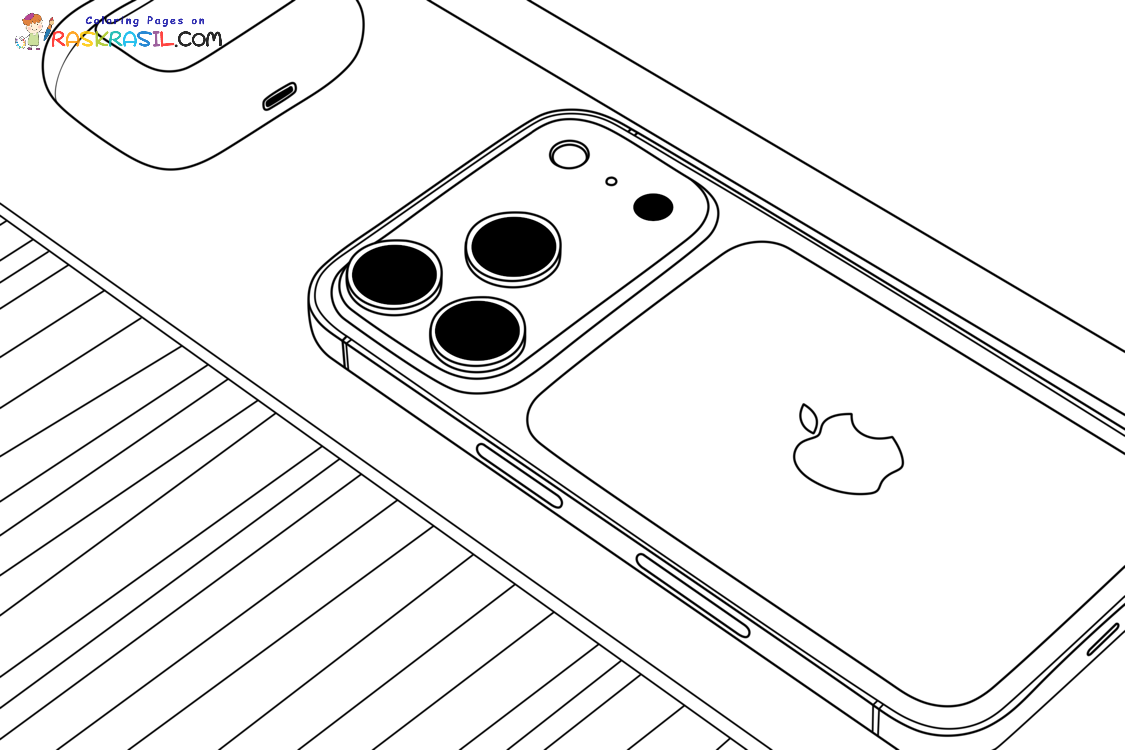 Raskrasil.com-Coloring-Pages-iPhone-17-Pro-and-AirPods-Pro-3