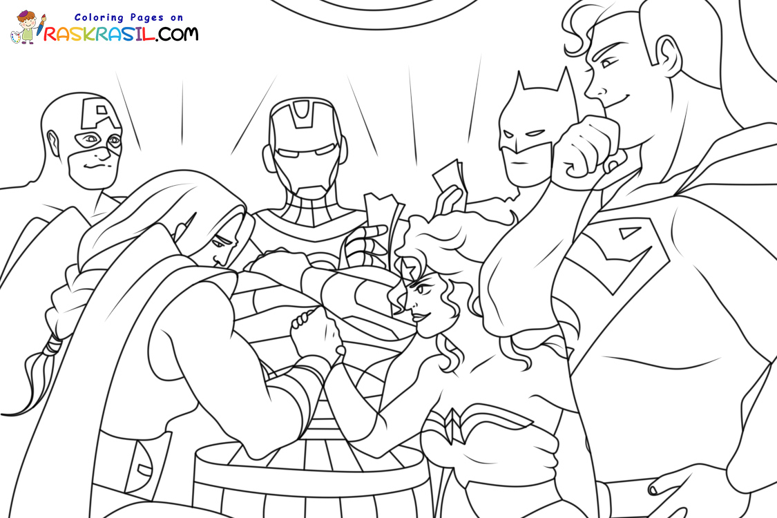 Raskrasil.com-Superheroes-Coloring-Pages-Marvel-Vs-DC-1