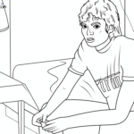Raskrasil.com-Coloring-Page-A-young-Michael-Jackson-sits-on-his-bed-at-home