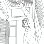 Raskrasil.com-Coloring-Page-Michael-Jackson-New-York-Standing-on-Car-Scene