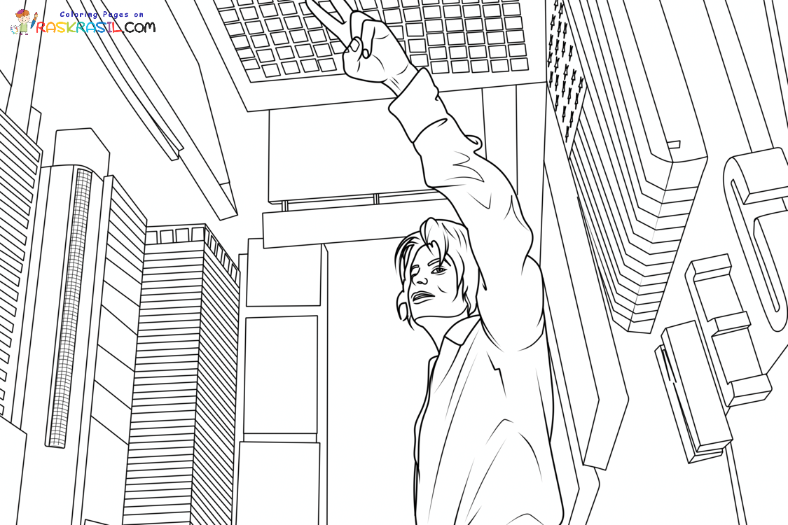 Raskrasil.com-Coloring-Page-Michael-Jackson-New-York-Standing-on-Car-Scene